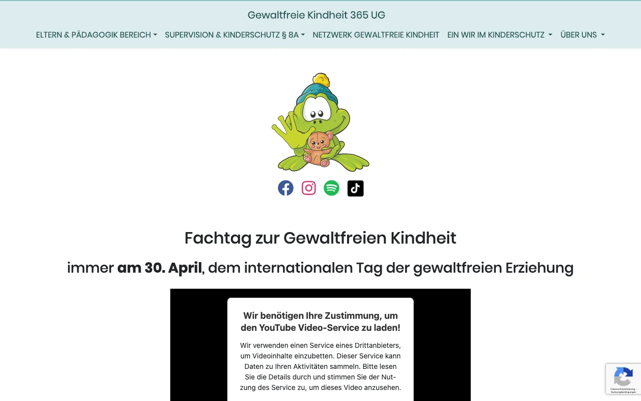 Website: Gewaltfreie Kindheit 365: Website für Kinderschutz-Initiative